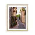 Plakat w ramie 40x50 - Miłość na Romantycznej Uliczce - romantyczna, uliczka - rama drewno