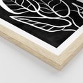 Plakat w ramie 40x50 - Lustrzane Odbicie - mroczna sztuka, minimalizm - rama drewno