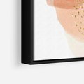 Obraz w ramie 50x50 - Migotliwe Kształty i Plamy - abstrakcyjne akwarelowe plamy, minimalizm - rama czarna