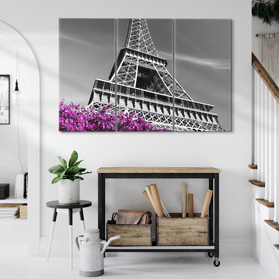 Obraz na płótnie 120x80 - Urok Eiffla w Paryżu - Eiffla, Paryż