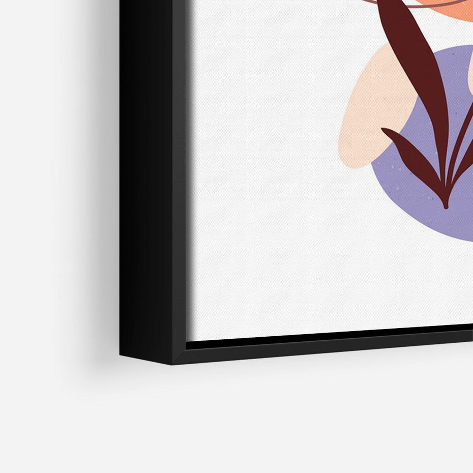 Obraz w ramie 70x100 - Kwiatowa Impresja - abstrakcyjna sztuka, plamy - rama czarna