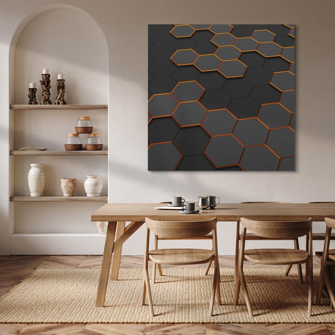 Obraz na płótnie 50x50 - Trójwymiarowa abstrakcja - 3D, abstrakcja