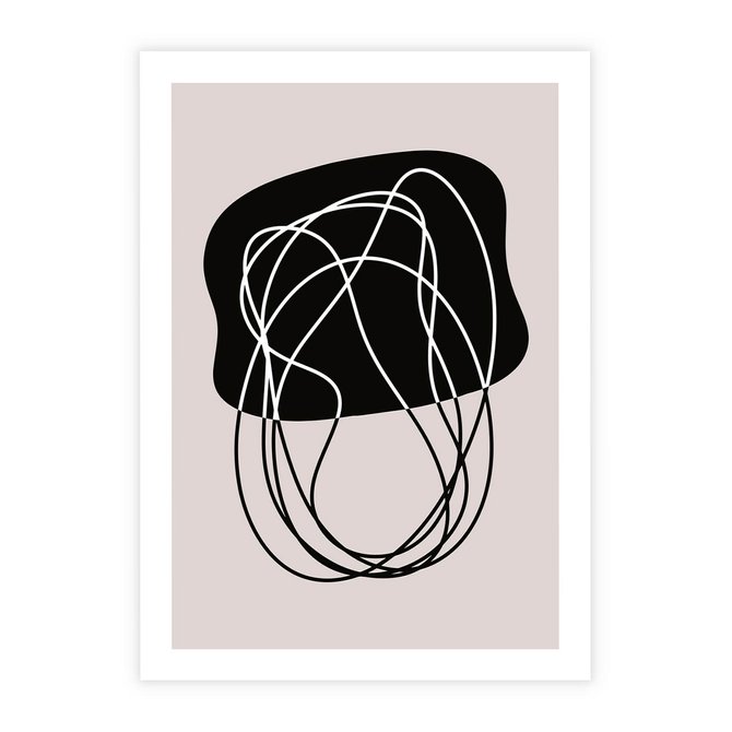 Plakat bez ramy 30x40 - Abstrakcyjne Harmonie - abstrakcyjne szkicowane linie, minimalizm