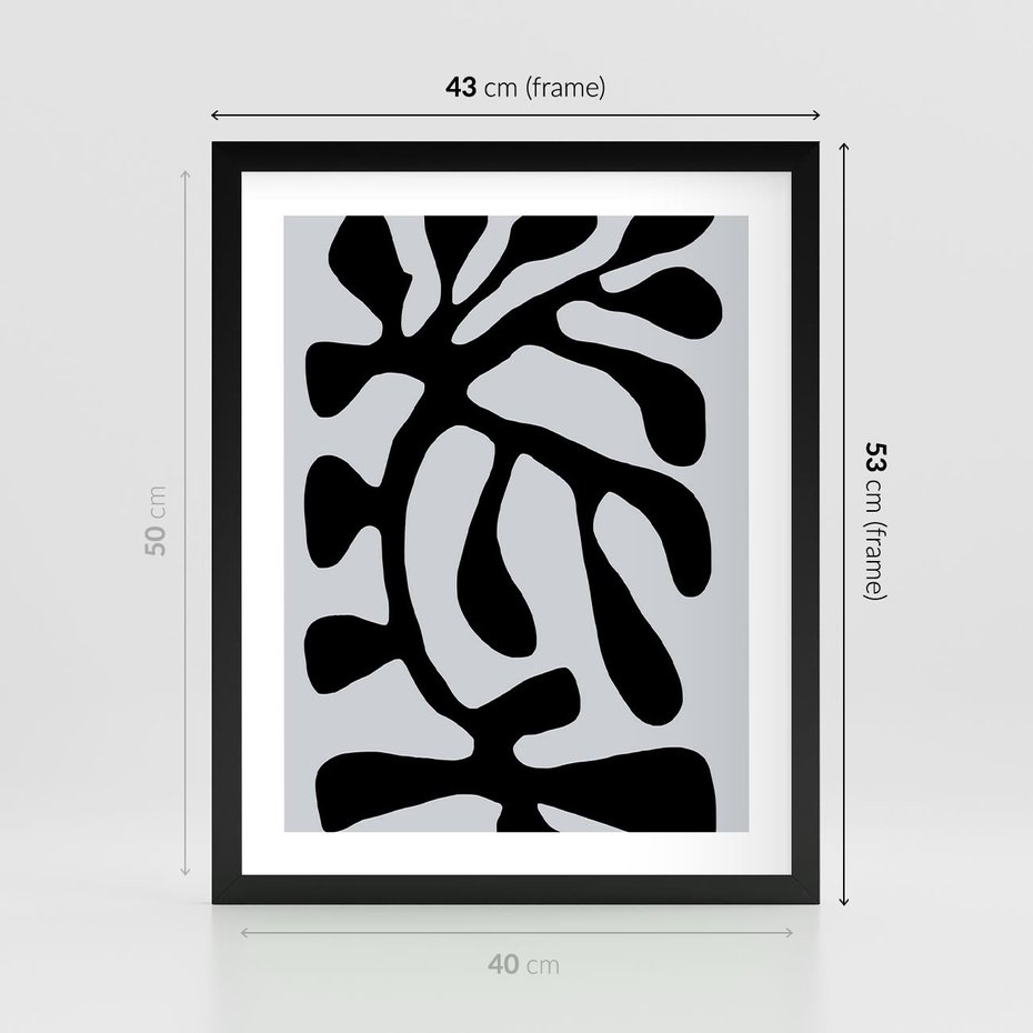 Plakat w ramie 40x50 - Przenikające Refleksje - matisse, sztuka nowoczesna - rama czarna