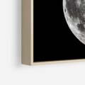 Obraz w ramie 100x70 - Księżycowa Aura - zdjęcie, ogromny księżyc na czarnym tle - rama drewno