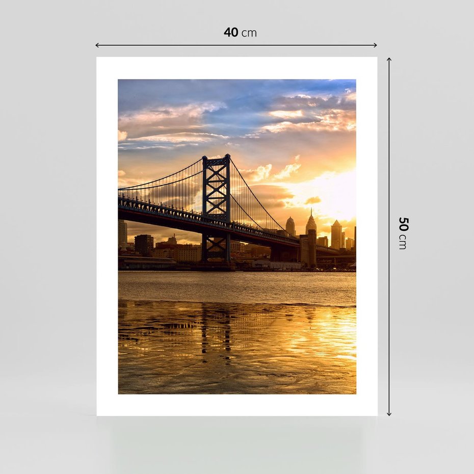 Plakat bez ramy 40x50 - Most w mieście - most, miasto