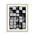 Plakat w ramie 50x70 - Geometryczne Elegancje - nowoczesny, geometryczny - rama drewno