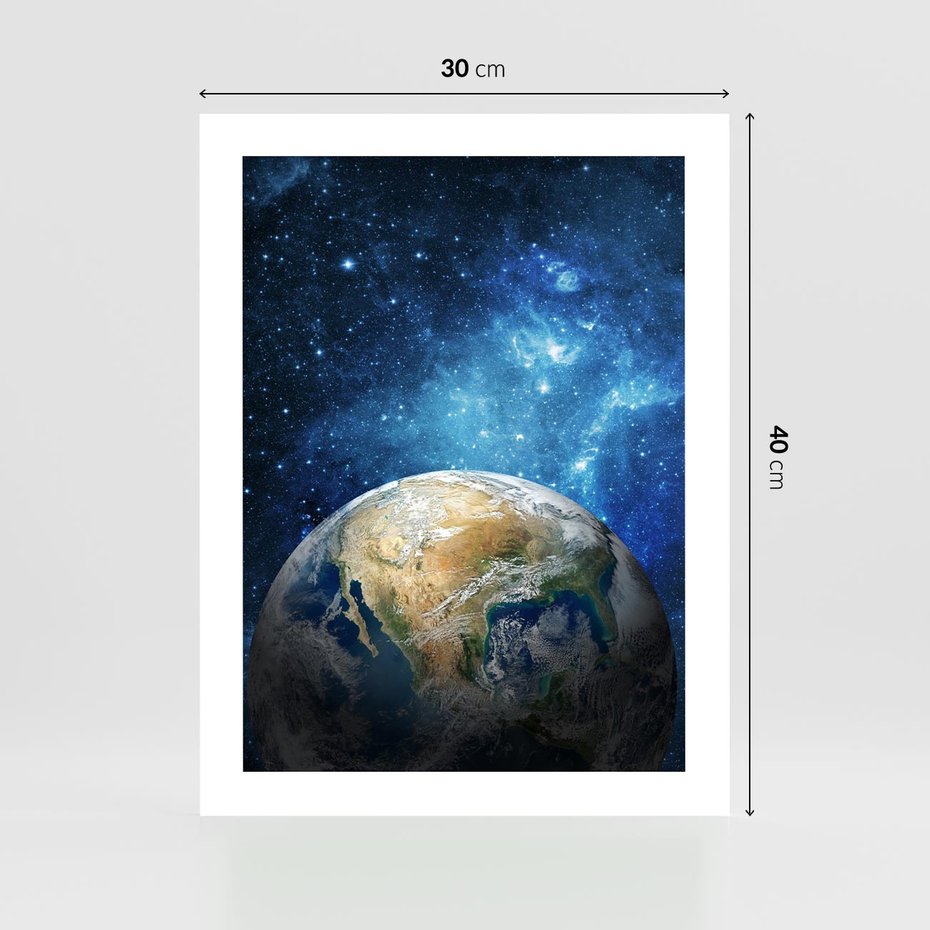 Plakat bez ramy 30x40 - Kosmiczne Horyzonty - Ziemia, kosmos