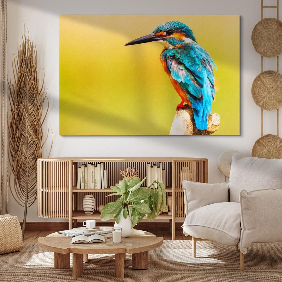 Obraz na płótnie 70x50 - Koliber: Kolorowy taniec w powietrzu - koliber, ptak