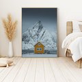 Obraz w ramie 80x120 - Urok Norweskich Domków - Skandynawia, Norwegia - rama drewno