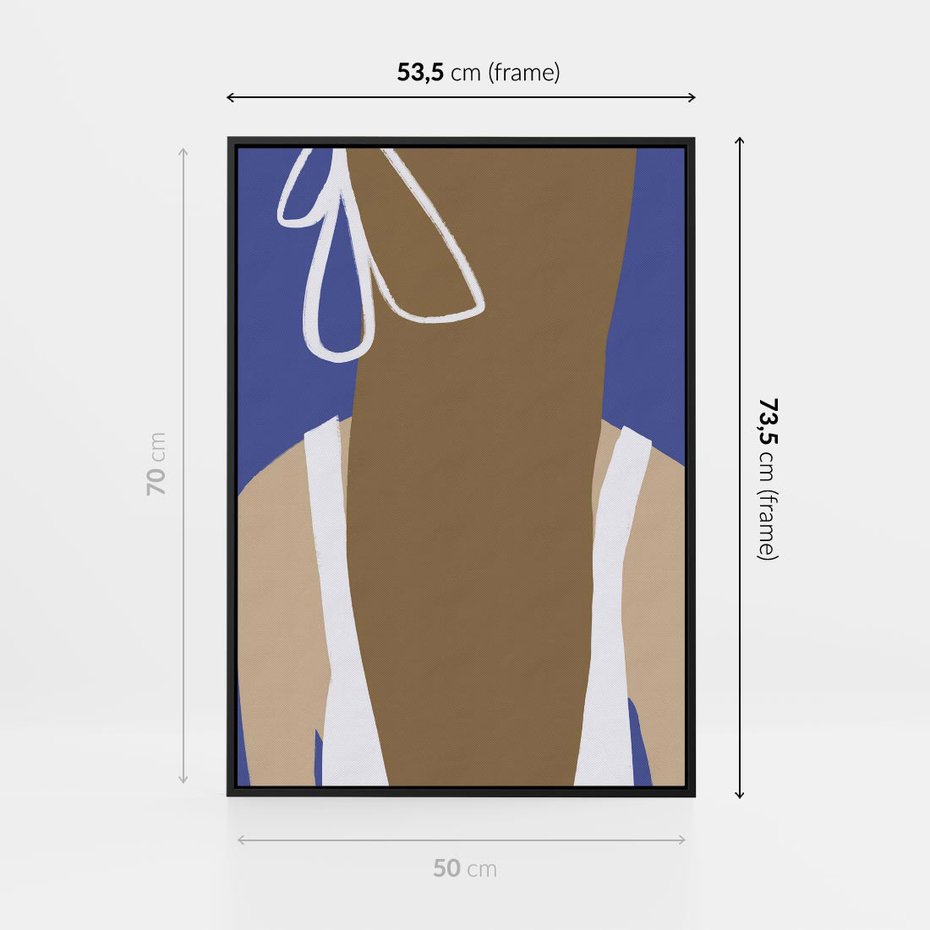 Obraz w ramie 50x70 - Kobieca Inspiracja - plakat retro, kobieta z kokardą - rama czarna