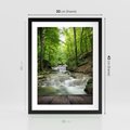 Plakat w ramie 30x40 - Plączący się strumień - rzeka, strumień - rama czarna