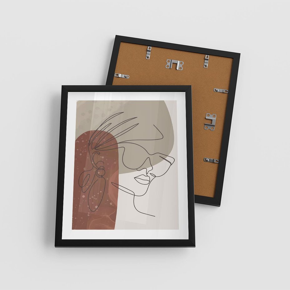 Plakat w ramie 40x50 - Kreatywność na Tle Plam - abstrakcyjna grafika, plamy - rama czarna