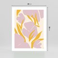 Plakat bez ramy 40x50 - Migocące Wibracje - abstrakcyjne kwiaty, pastelowe kolory