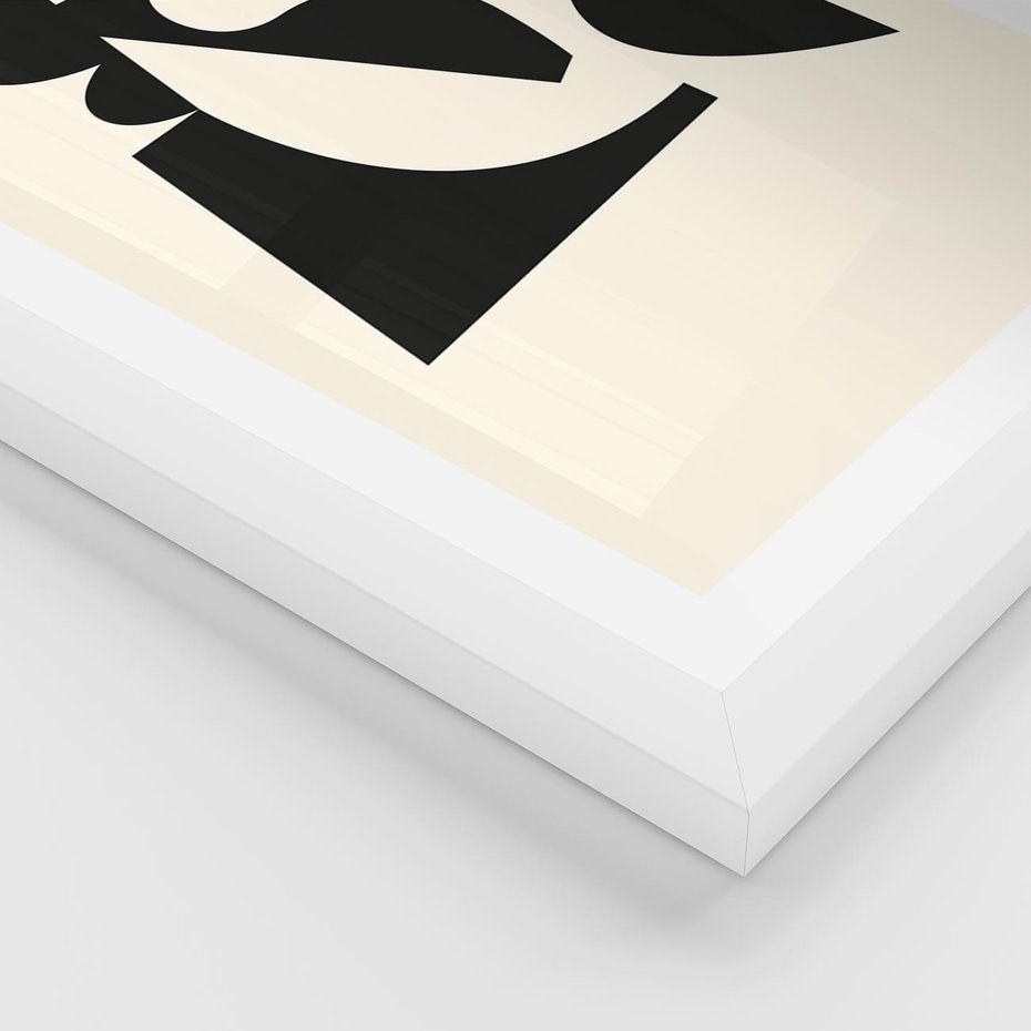 Plakat w ramie 40x50 - Tajemnicze Spektrum - abstrakcyjne kształty, geometria - rama biała