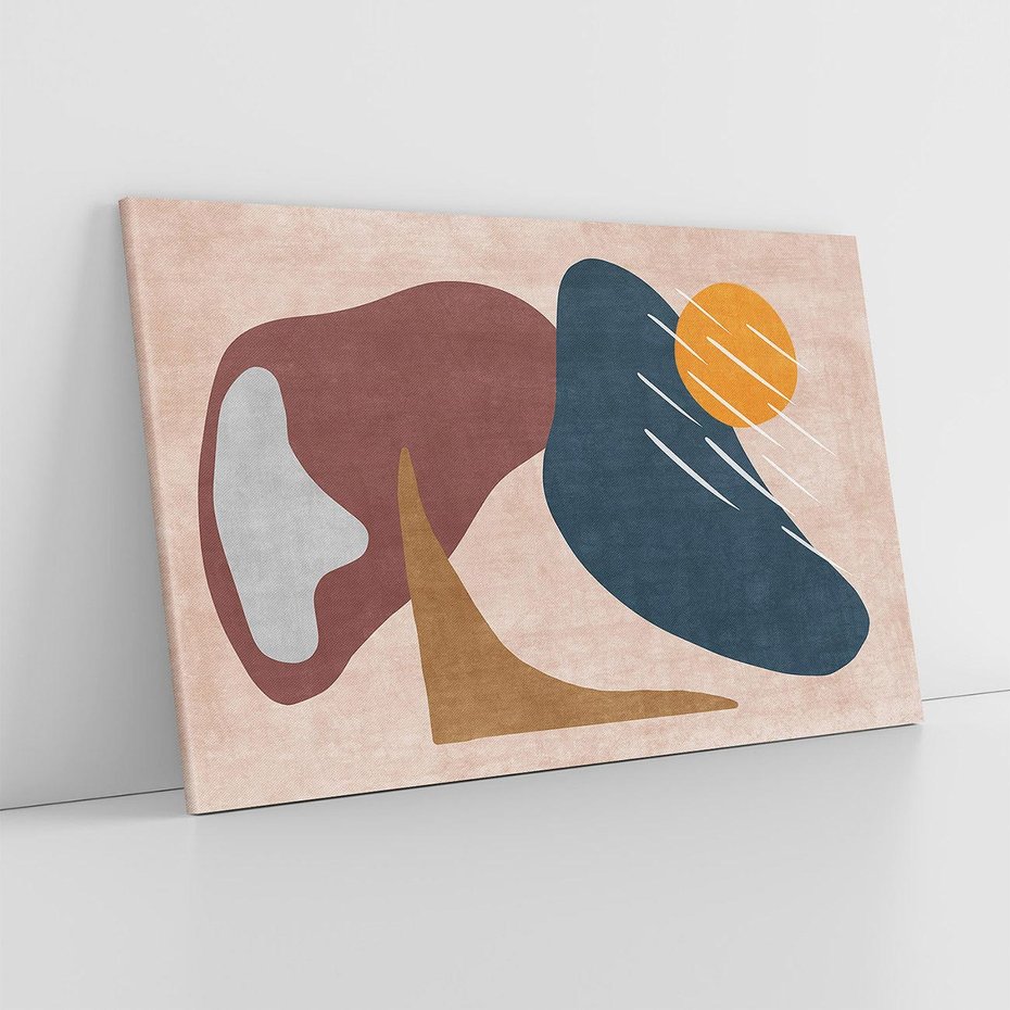 Obraz na płótnie 120x80 - Opowieść szepczących pędzli - abstrakcyjne plamy, kształty