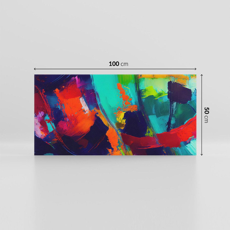 Obraz na płótnie 100x50 - Abstrakcyjne wizje czasu - żywe radosne kolory, plamy kolory