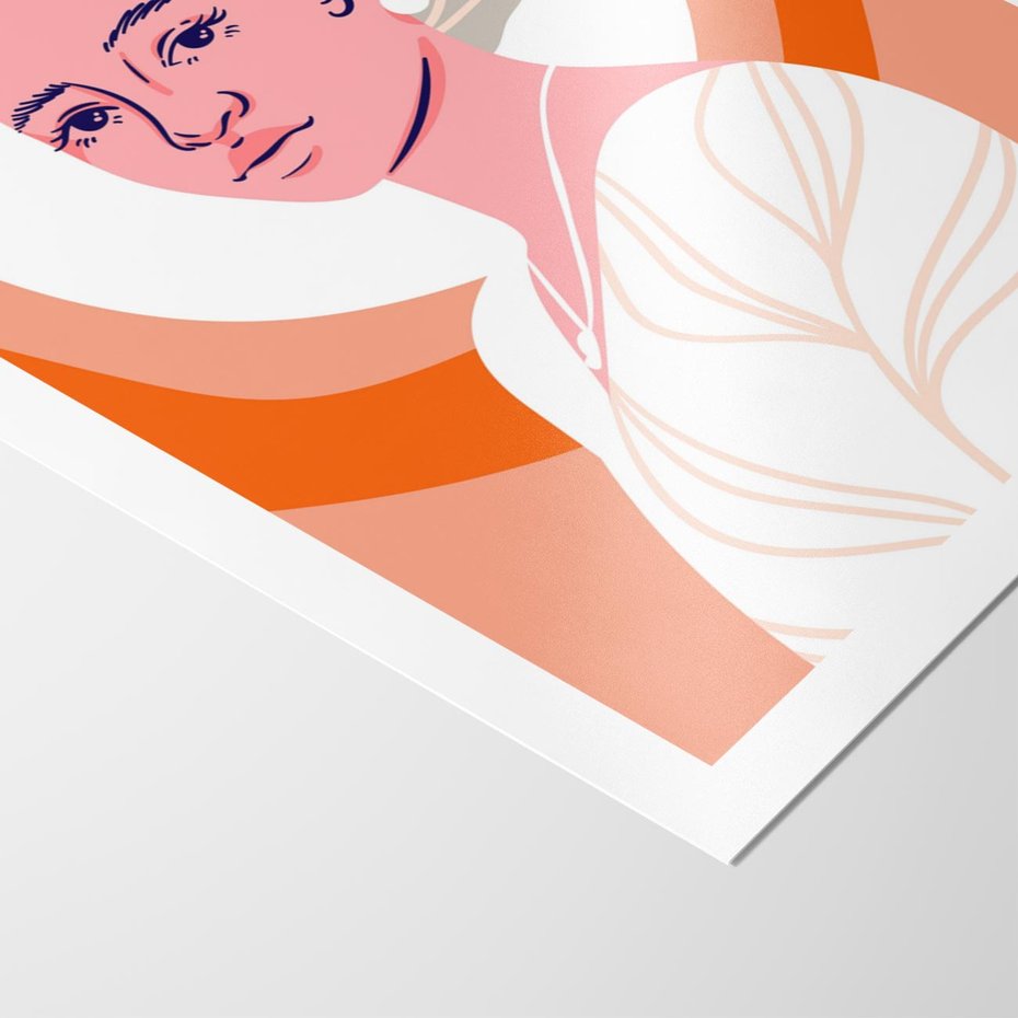 Plakat bez ramy 50x70 - Kobieca Harmonia - nowoczesny plakat, styl retro