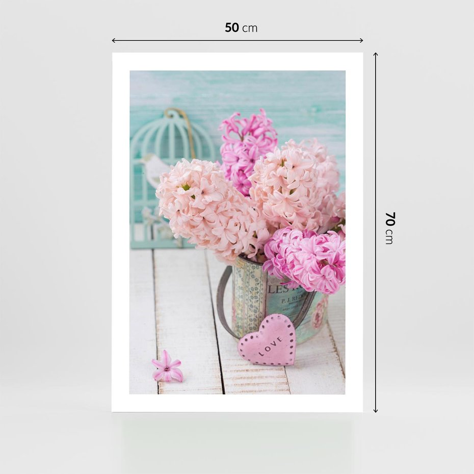 Plakat bez ramy 50x70 - Kwiatowa harmonia hiacyntów - kwiaty, hiacynty