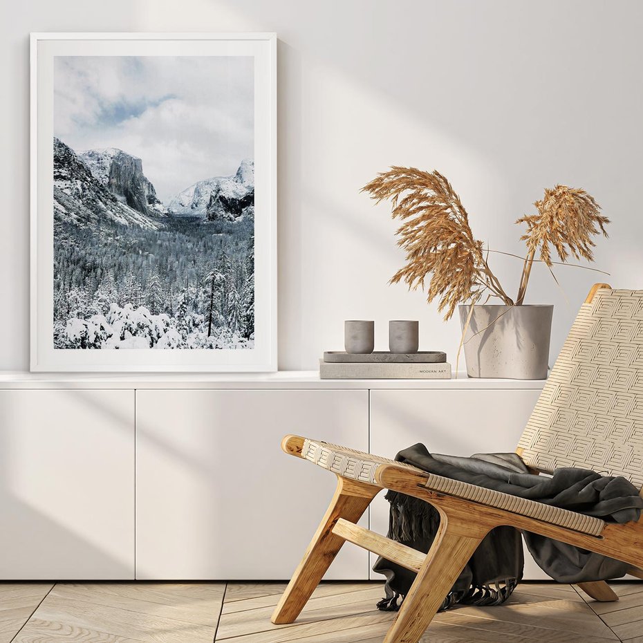 Plakat bez ramy 21x30 - Góry Śnieżnej Krainy - góry, szczyty