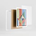 Plakat w ramie 50x70 - Księga Kolorowych Wizji - różne geometryczne formy, koła - rama biała