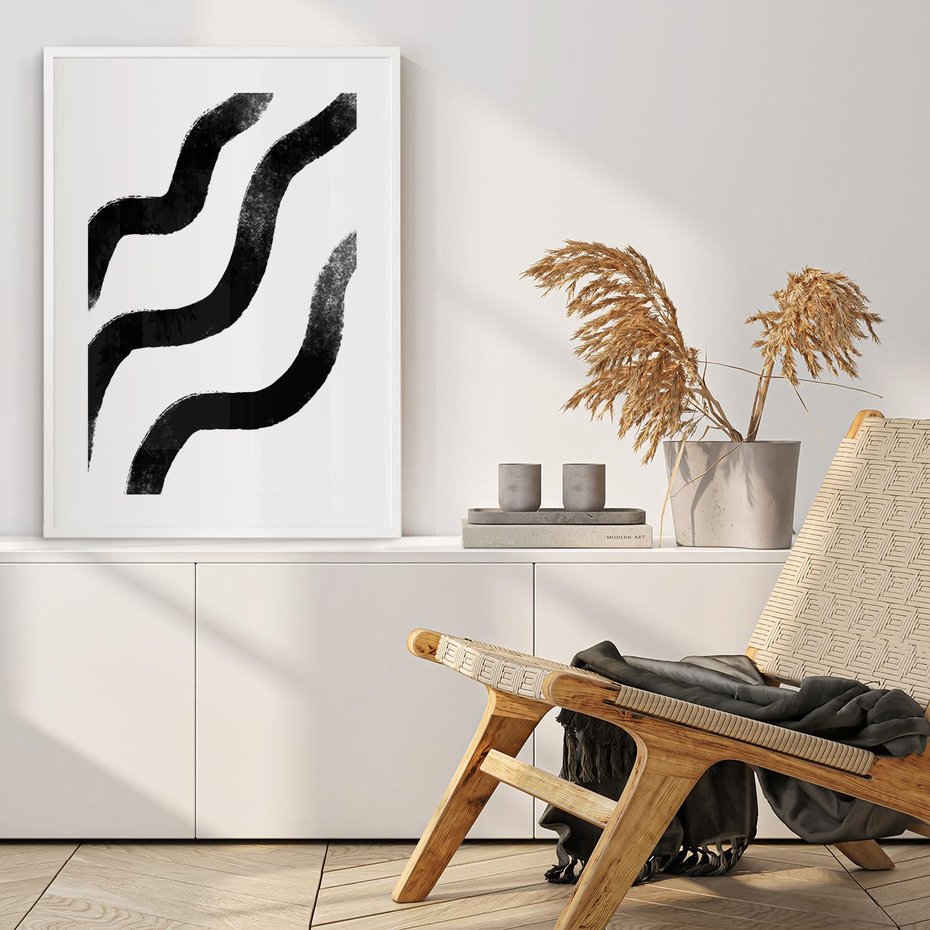 Plakat bez ramy 50x70 - Wibracje Plam - abstrakcja, minimalizm