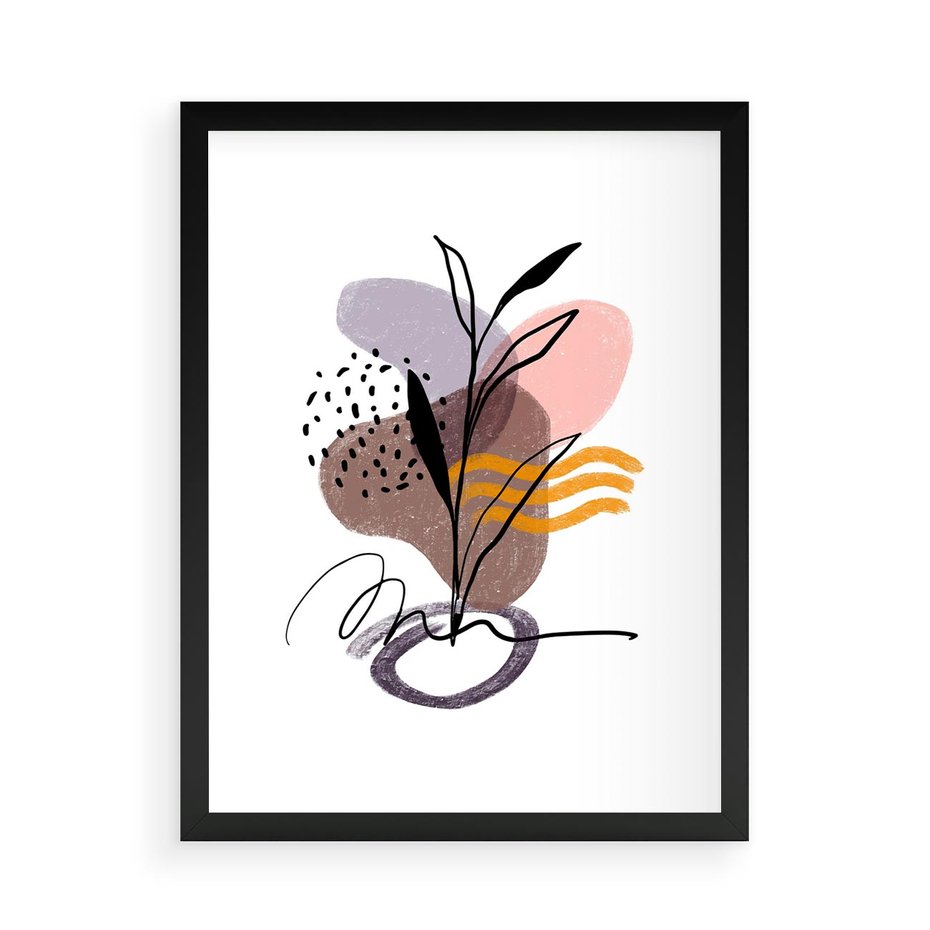 Plakat w ramie 50x70 - Bezgraniczne Impulsy - abstrakcja, sztuka nowoczesna - rama czarna