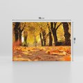 Obraz na płótnie 70x50 - Jesień, Liście, Park - Kolorowa Symfonia - jesień, liście