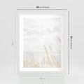 Plakat w ramie 40x50 - Jasna Delikatność: Fotografia Suchych Traw - suche trawy, jasna fotografia - rama biała