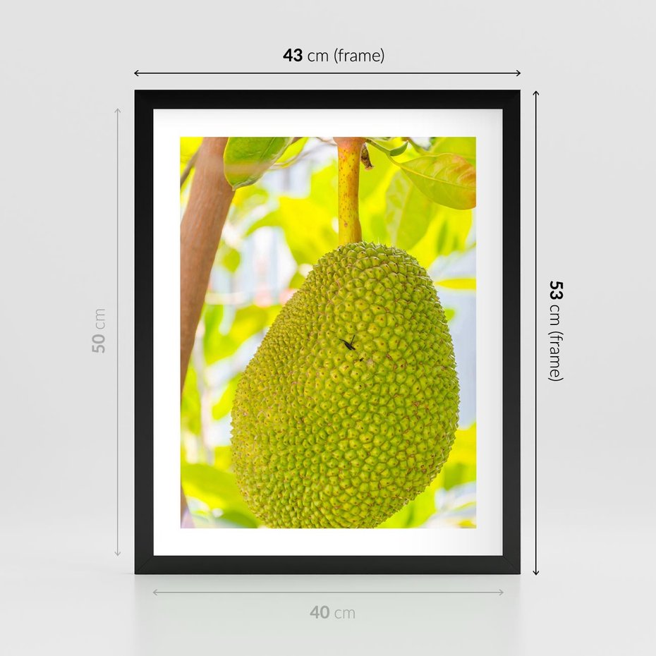 Plakat w ramie 40x50 - Tropikalny raj nad morzem - tropikalny, owoc - rama czarna