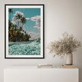 Plakat bez ramy 50x70 - Rajskie Wakacje - plaża, palmy