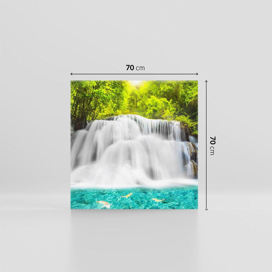 Obraz na płótnie 70x70 - Magiczne wodospady Tajlandii - Tajlandia, wodospad