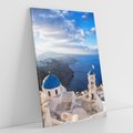 Obraz na płótnie 70x100 - Błękitne Przezycia - Santorini, morze