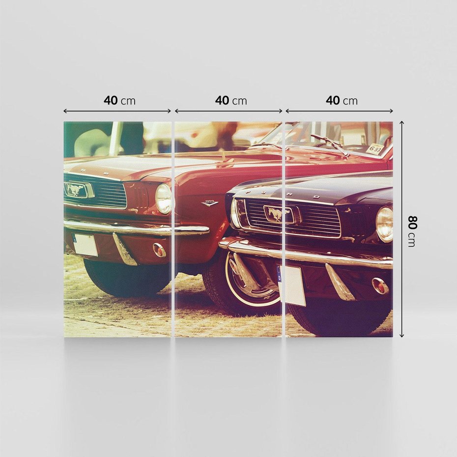 Obraz na płótnie 120x80 - Mustang - Muscle Car Retro - mustang, muscle car