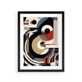 Plakat w ramie 30x40 - Wibracje Marzeń - abstrakcyjny obraz, geometryczne koła - rama czarna
