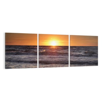 Obraz na płótnie 90x30 - Zachód Słońca Nad Morzem - zachód słońca,
