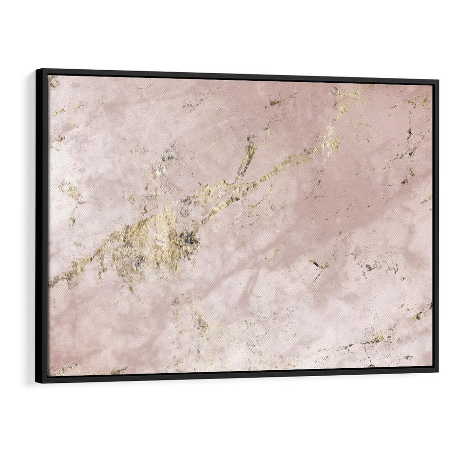 Obraz w ramie 100x70 - Piękno w Szczegółach - marmur, złoto - rama czarna