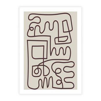 Plakat bez ramy 40x50 - Etniczna Abstrakcja - nowoczesna boho grafika, abstrakcja