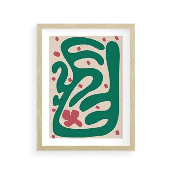 Plakat w ramie 50x70 - Boho Widoki - abstrakcyjny obraz, plakat - rama drewno