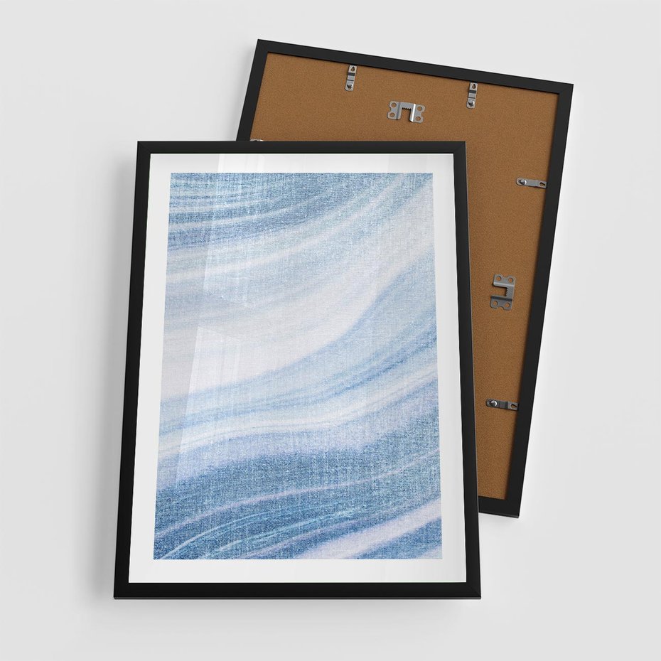 Plakat w ramie 50x70 - Abstrakcyjna akwarela - abstrakcja, akwarela - rama czarna