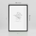 Plakat w ramie 50x70 - Rozkwitające Formy - szkic, minimalizm - rama czarna