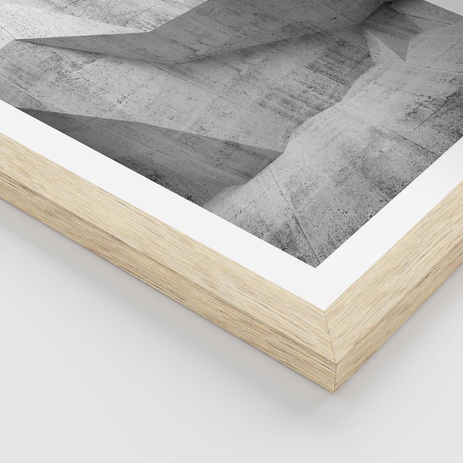 Plakat w ramie 50x70 - Geometryczna harmonia sztuki - geometria, sztuka - rama drewno