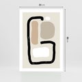 Plakat bez ramy 21x30 - Kształtne Formy - geometryczne nieregularne kształty, nowoczesna kompozycja