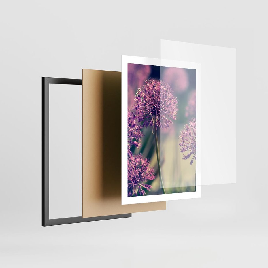 Plakat w ramie 50x70 - Kwiatowa łąka w pełnym rozkwicie - kwiaty, łąka - rama czarna