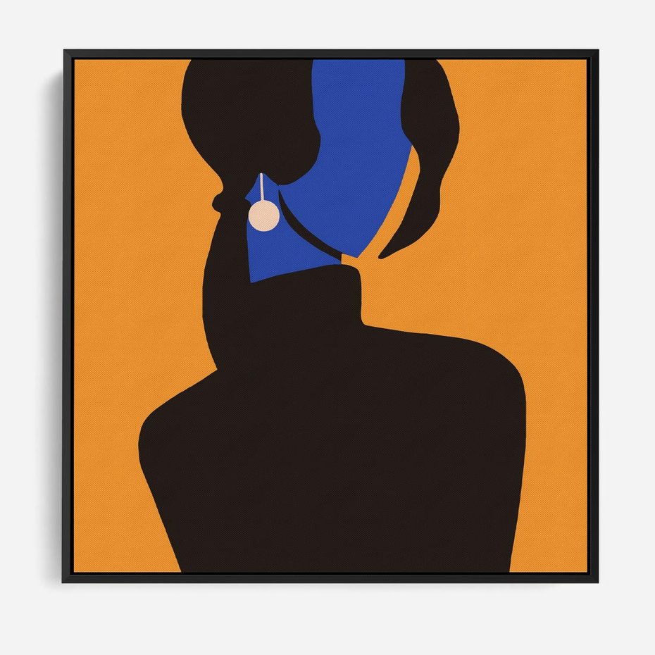 Obraz w ramie 50x50 - Transformacja Form - sztuka nowoczesna, plakat - rama czarna