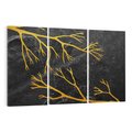 Obraz na płótnie 120x80 - Marmurowe Drzewa Snu - złote gałęzie, drzewa