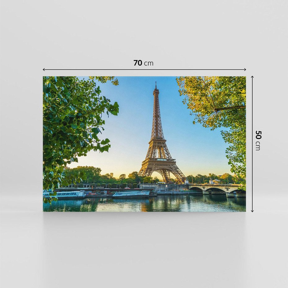 Obraz na płótnie 70x50 - Wieża Eiffla w blasku - Paryż, Francja