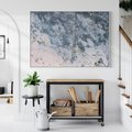 Obraz w ramie 120x80 - Elegancja i Wyrafinowanie - marmur, złoto - rama biała