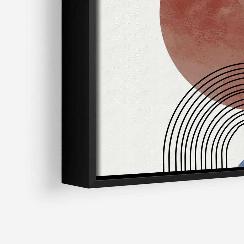 Obraz w ramie 50x50 - Księga Impulsów - nowoczesny plakat, styl midcentury - rama czarna