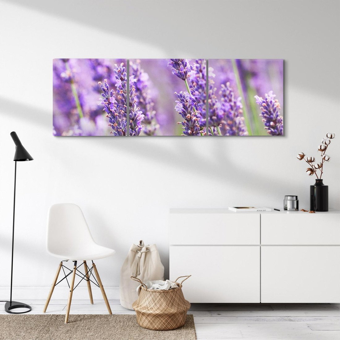 Obraz na płótnie 120x40 - Urok lawendy - lawenda, kwiaty